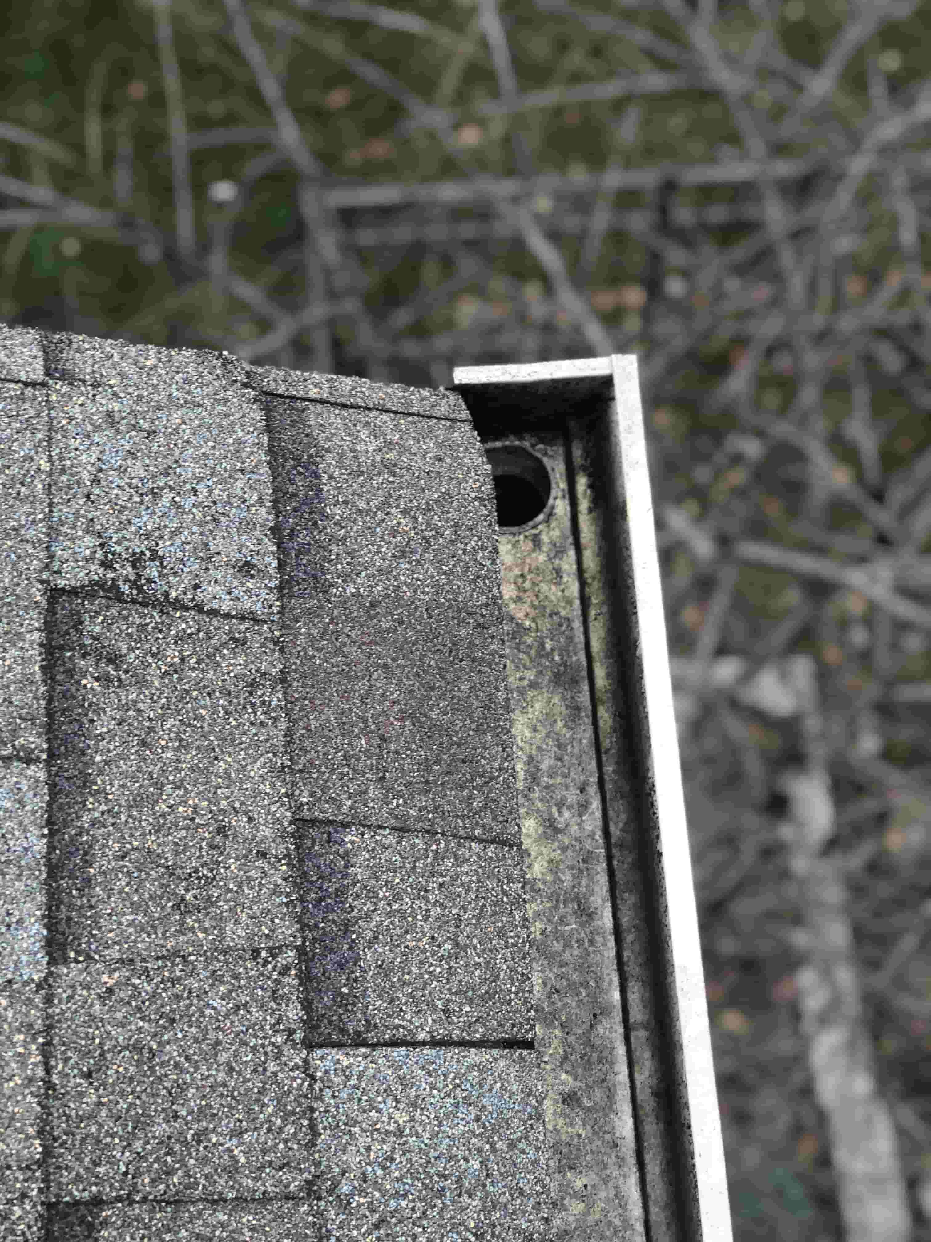 gutter cleaning with pressure washer