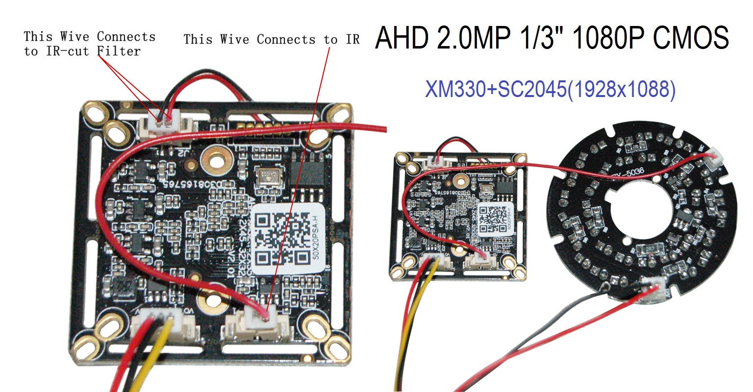 AO21 Sunvision 2.0MP AHD 1080p 1//2.7/" HD CMOS Board Camera w// OSD
