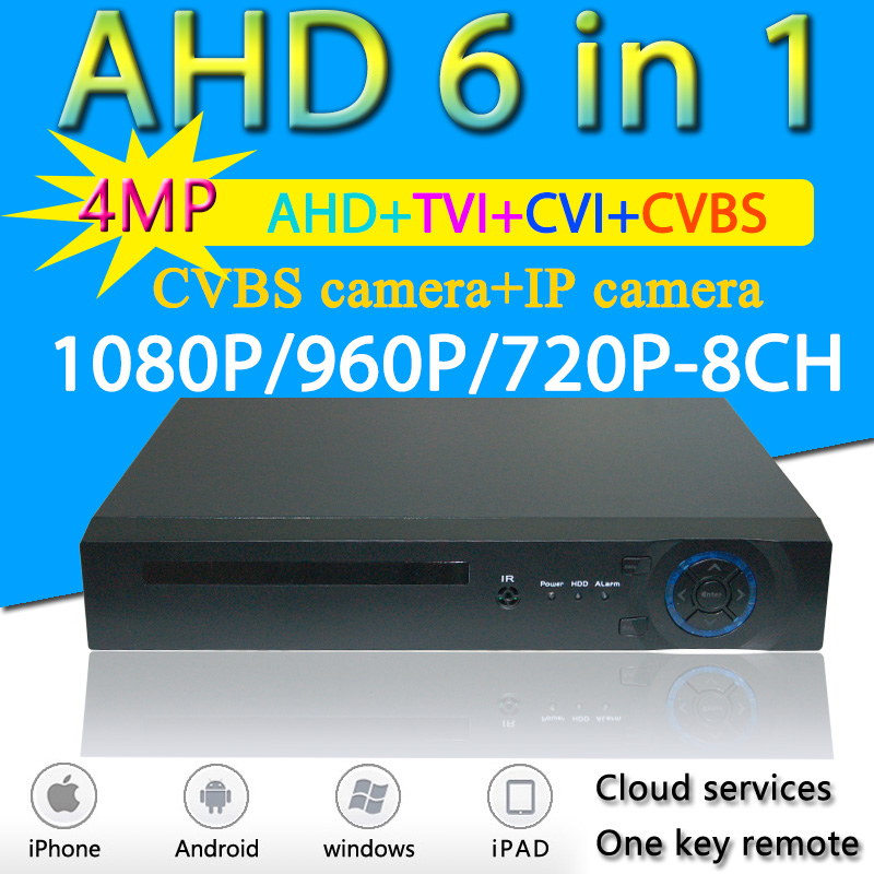 4CH TVI DVR✔500MEGA=8MP//5MP TVI//AHD//CVI//CVBS-with 4 audio inputs=Taiwan