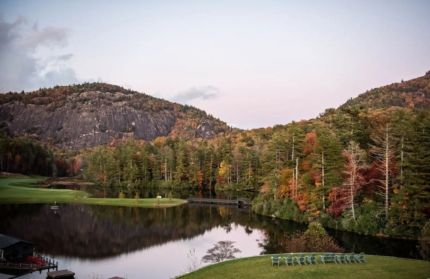 Rock Mountain with Fall Foliage