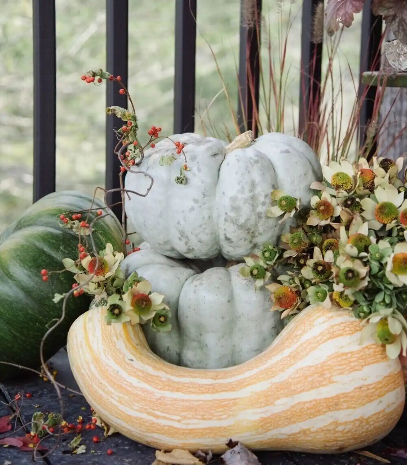Pumpkins and Fall Floral