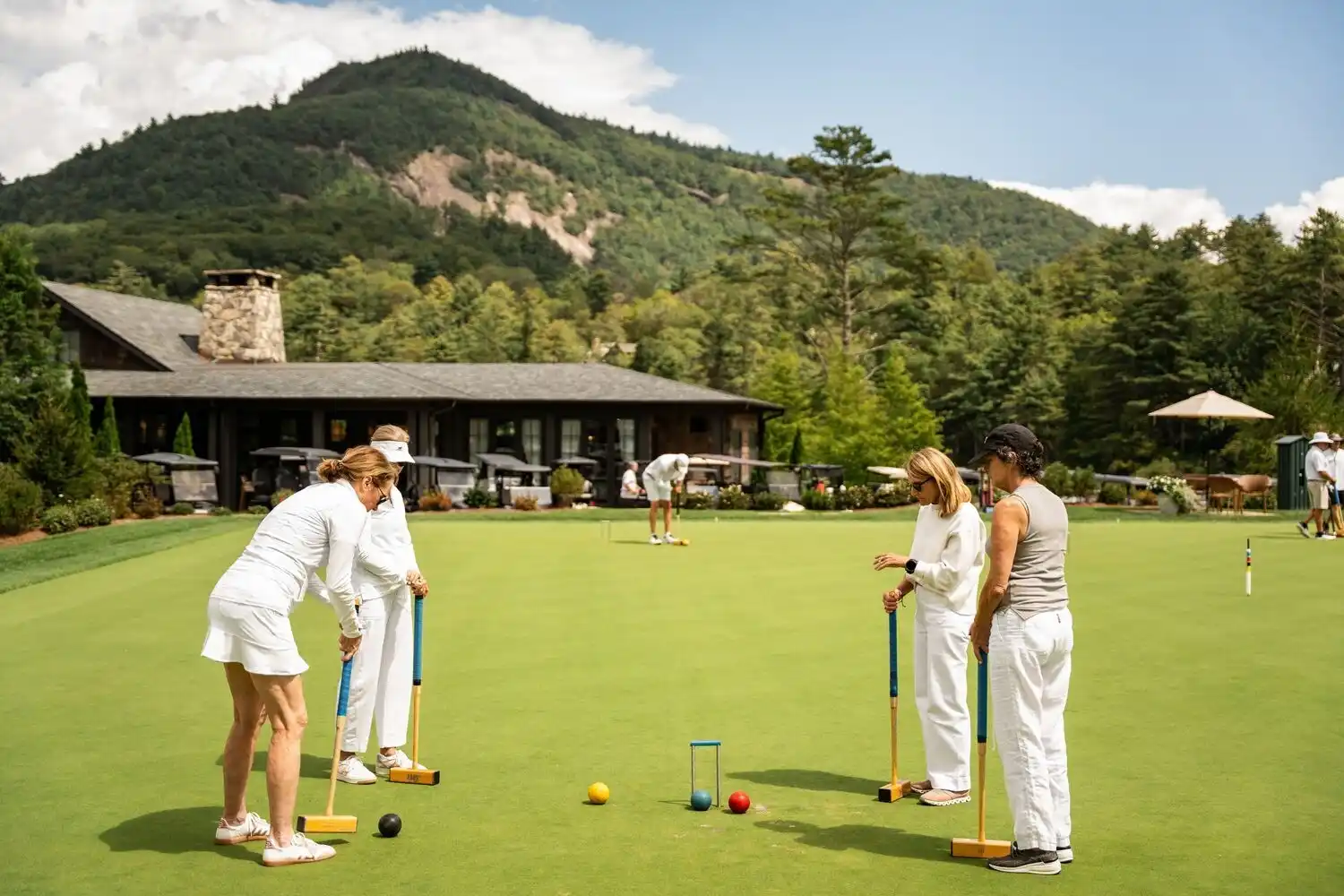 Women Playing Croquet