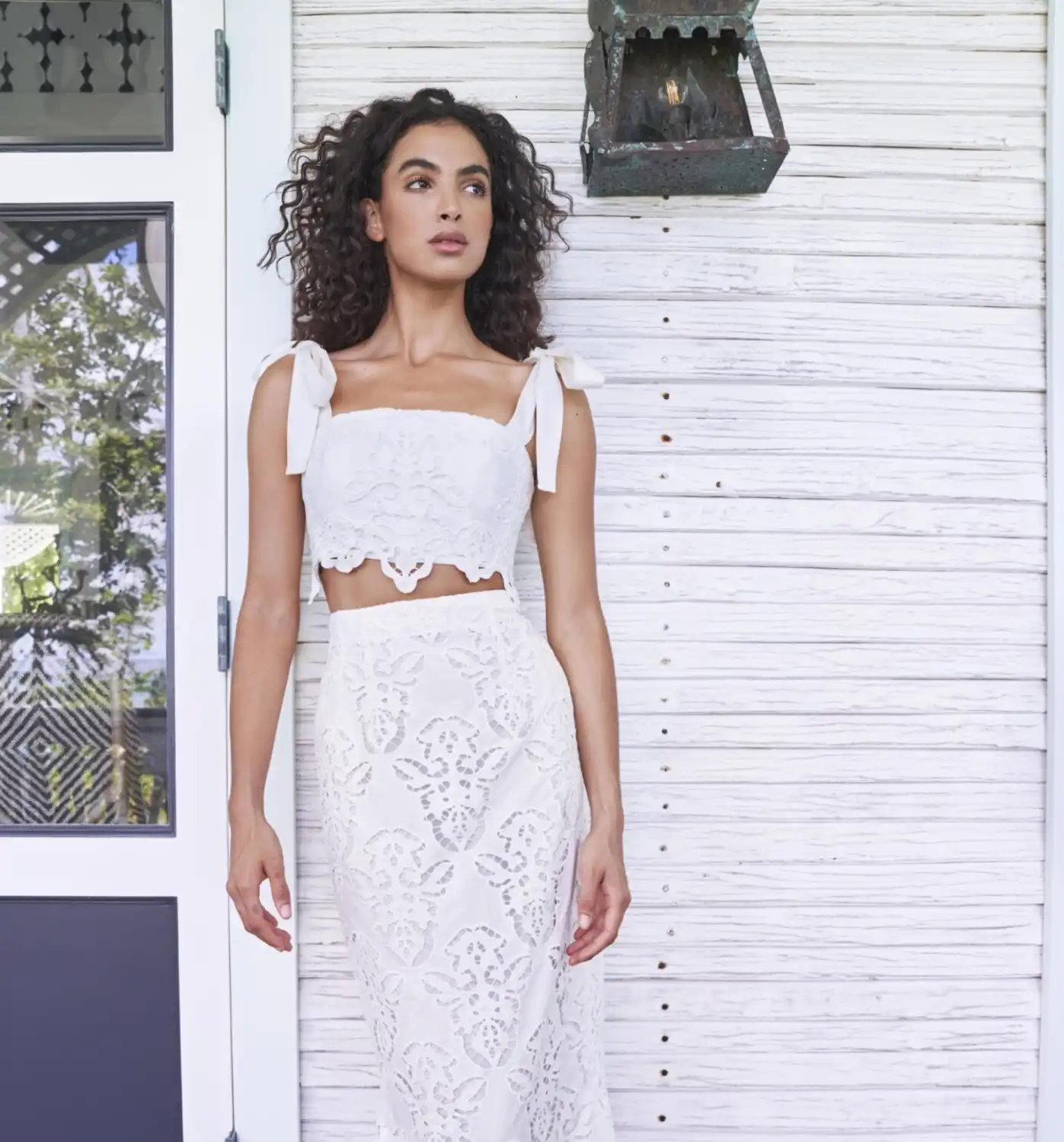 Shilo Top Sienna Skirt Scroll Eyelet Embroidery