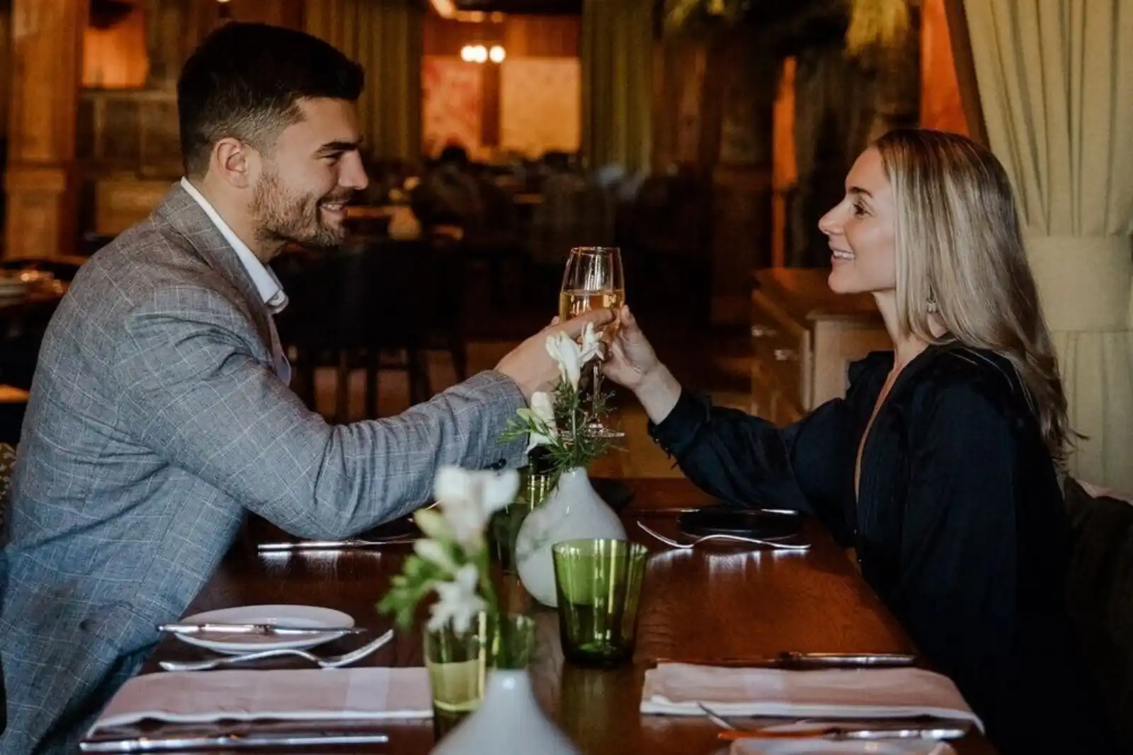 Couple Toasting with Champagne Couple Toasting with Champagne