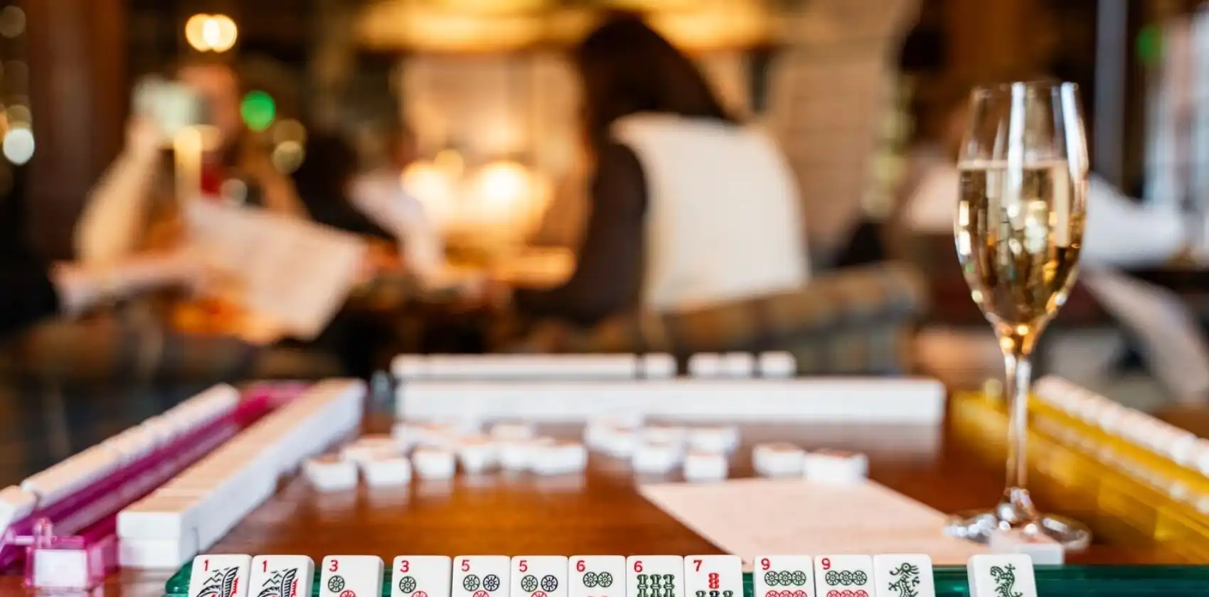 Maj Jongg Tiles with Chamagne