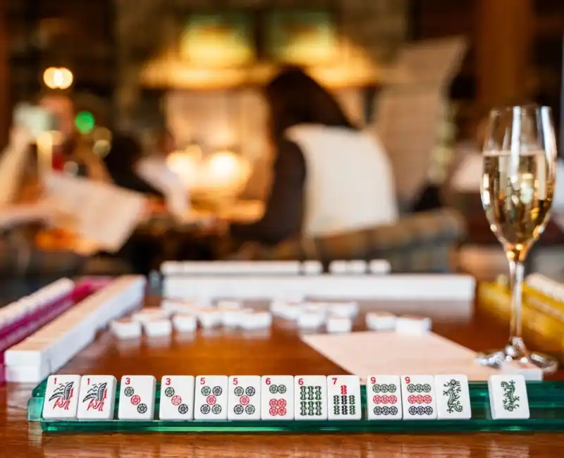 Maj Jongg Tiles with Chamagne
