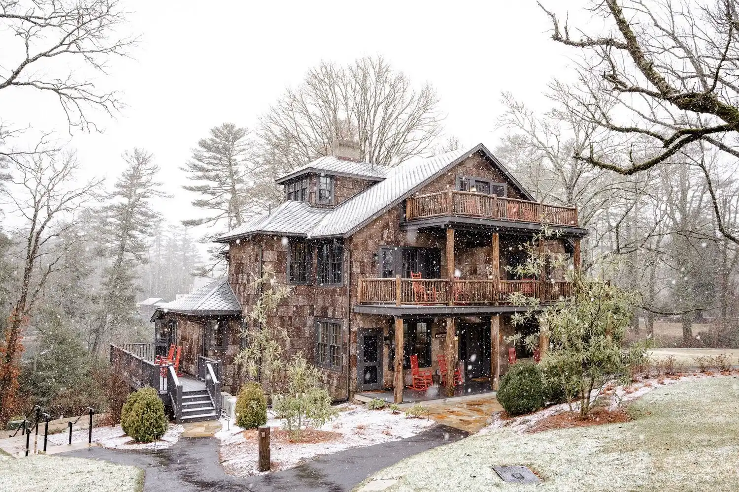 High Hampton accommodation in the snow