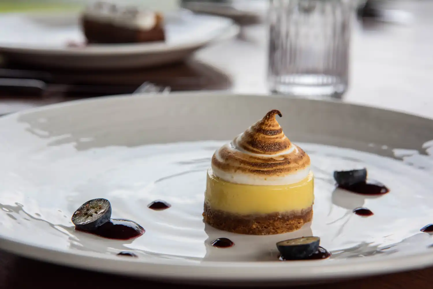 A gourmet dessert on a plate