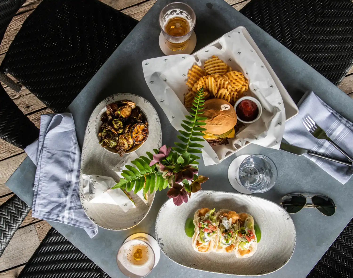 Lunch foods on a table