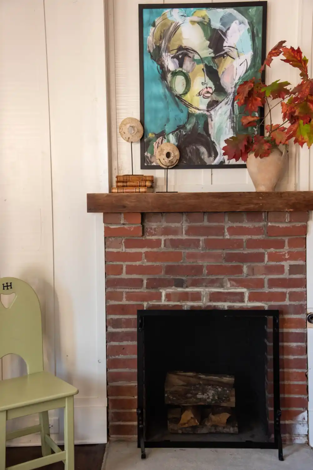 A historic fireplace in a luxurious cottage