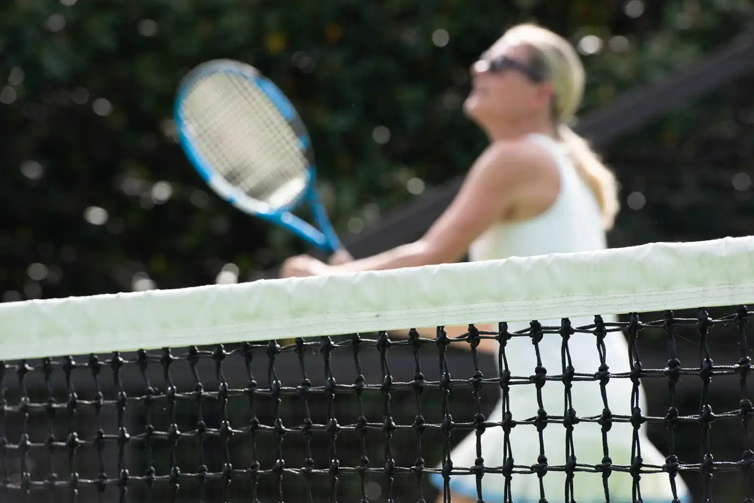 Woman playing tennis