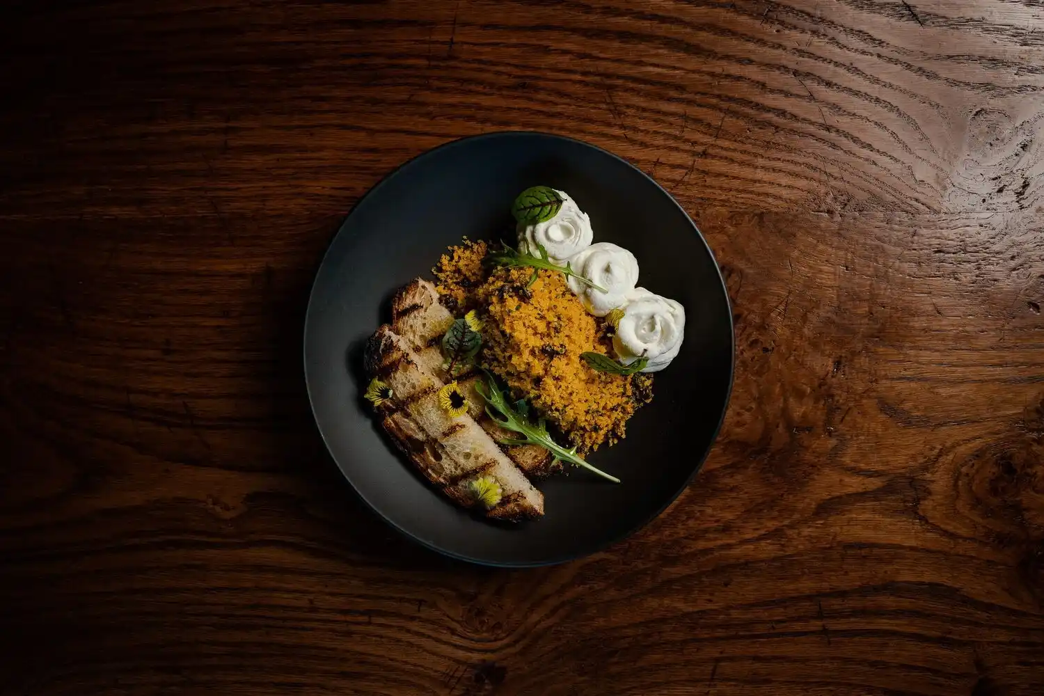 A savory plated meal of chicken and rice