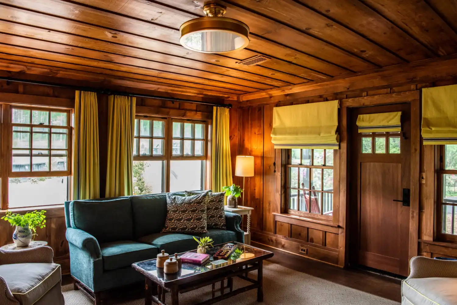A living room in Mayapple Cottage