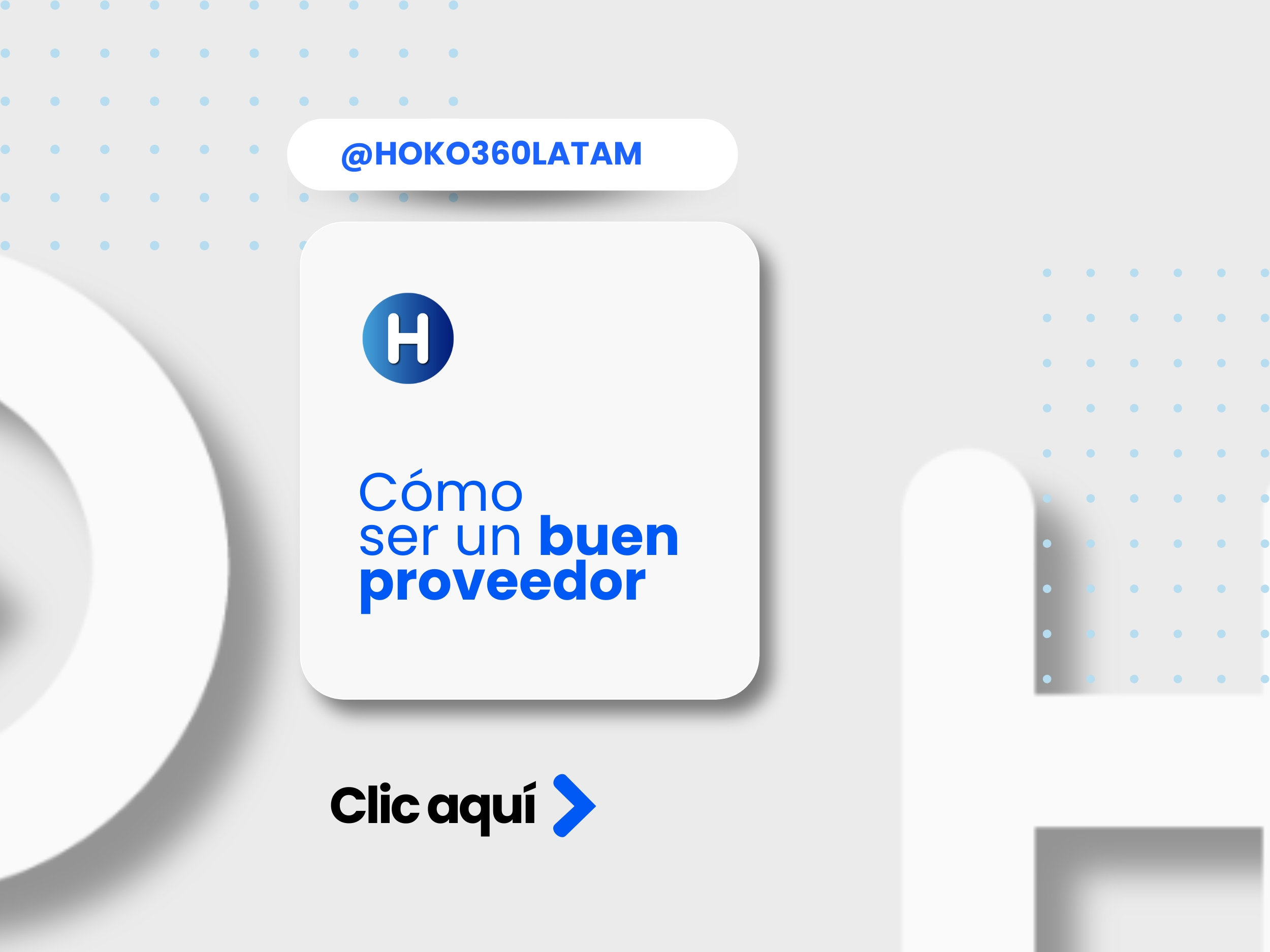 CÓMO SER UN BUEN PROVEEDOR