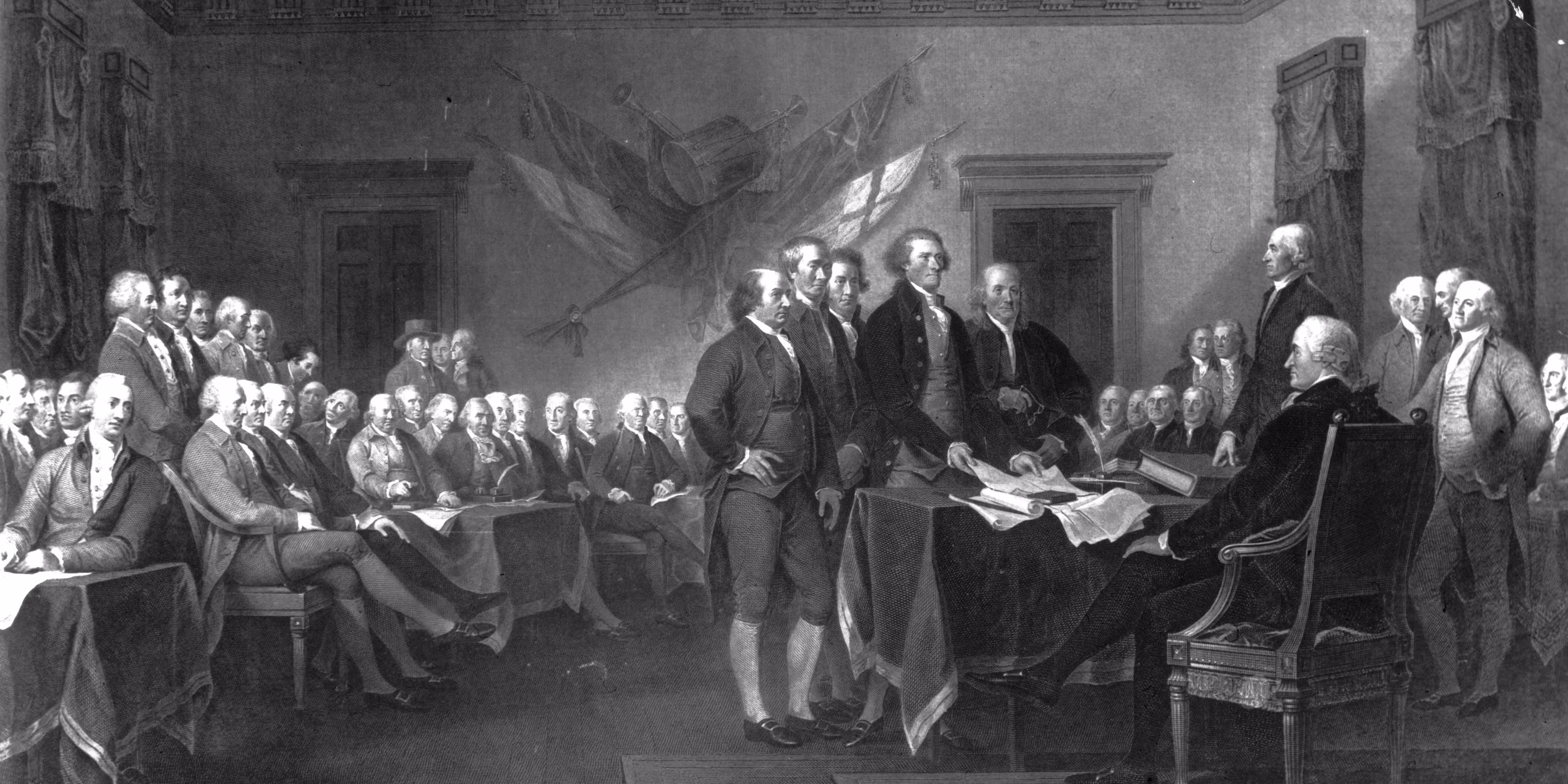 Signing of the Declaration of Independence in 1776