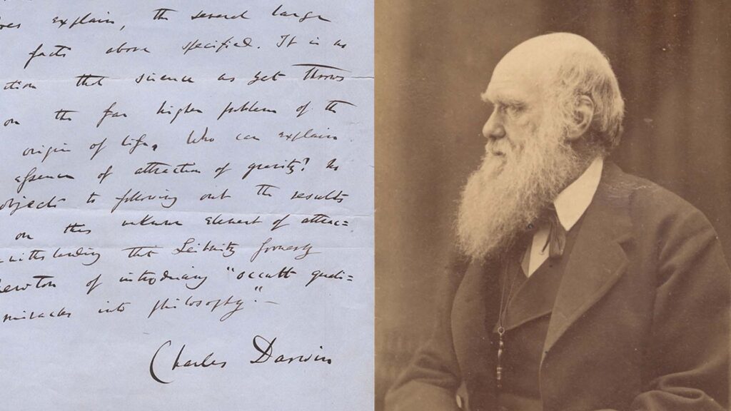 Manuscript page from Charles Darwin's 'On the Origin of Species'