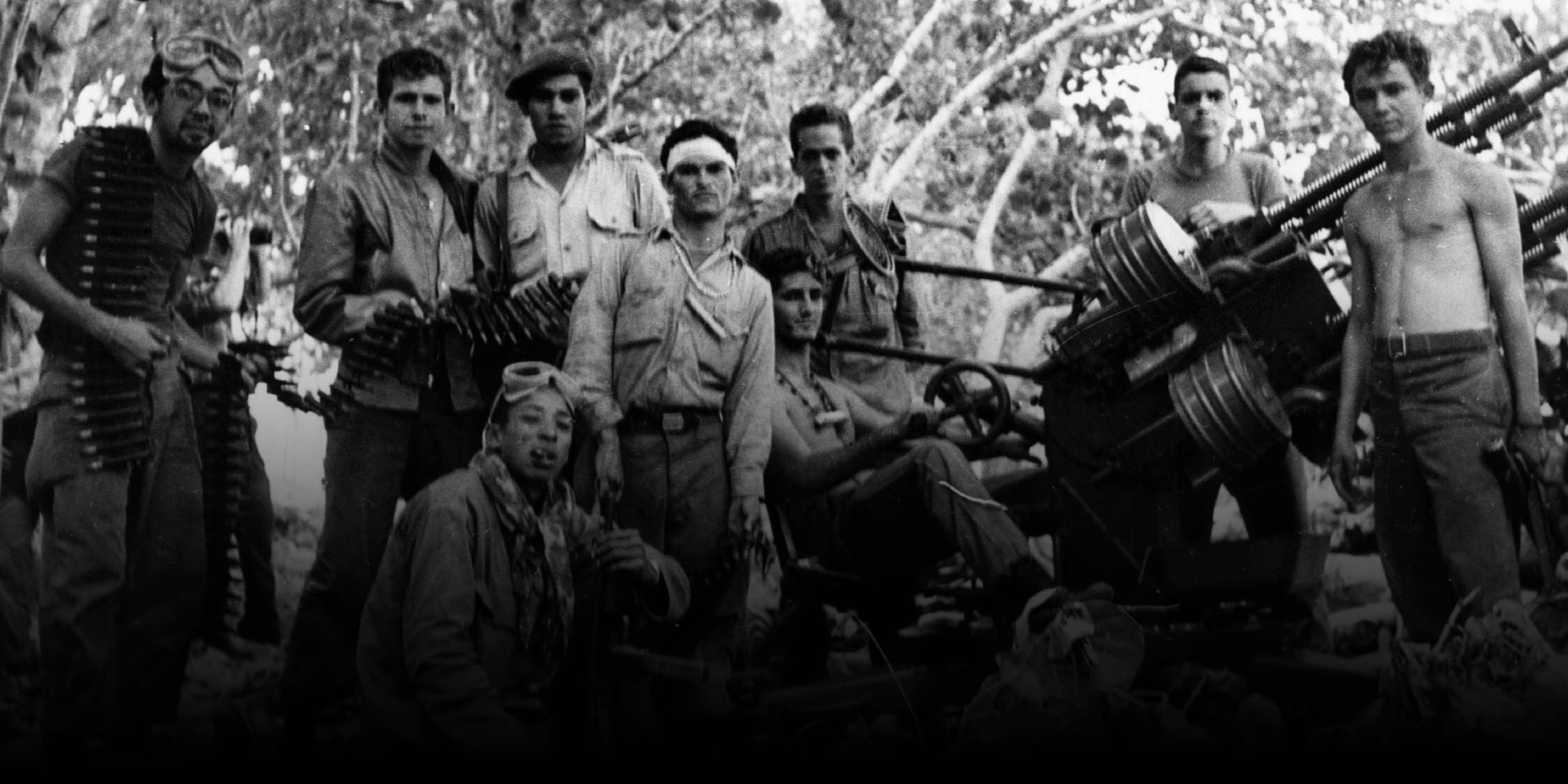 CIA-trained Cuban exiles landing on a beach during the failed Bay of Pigs invasion