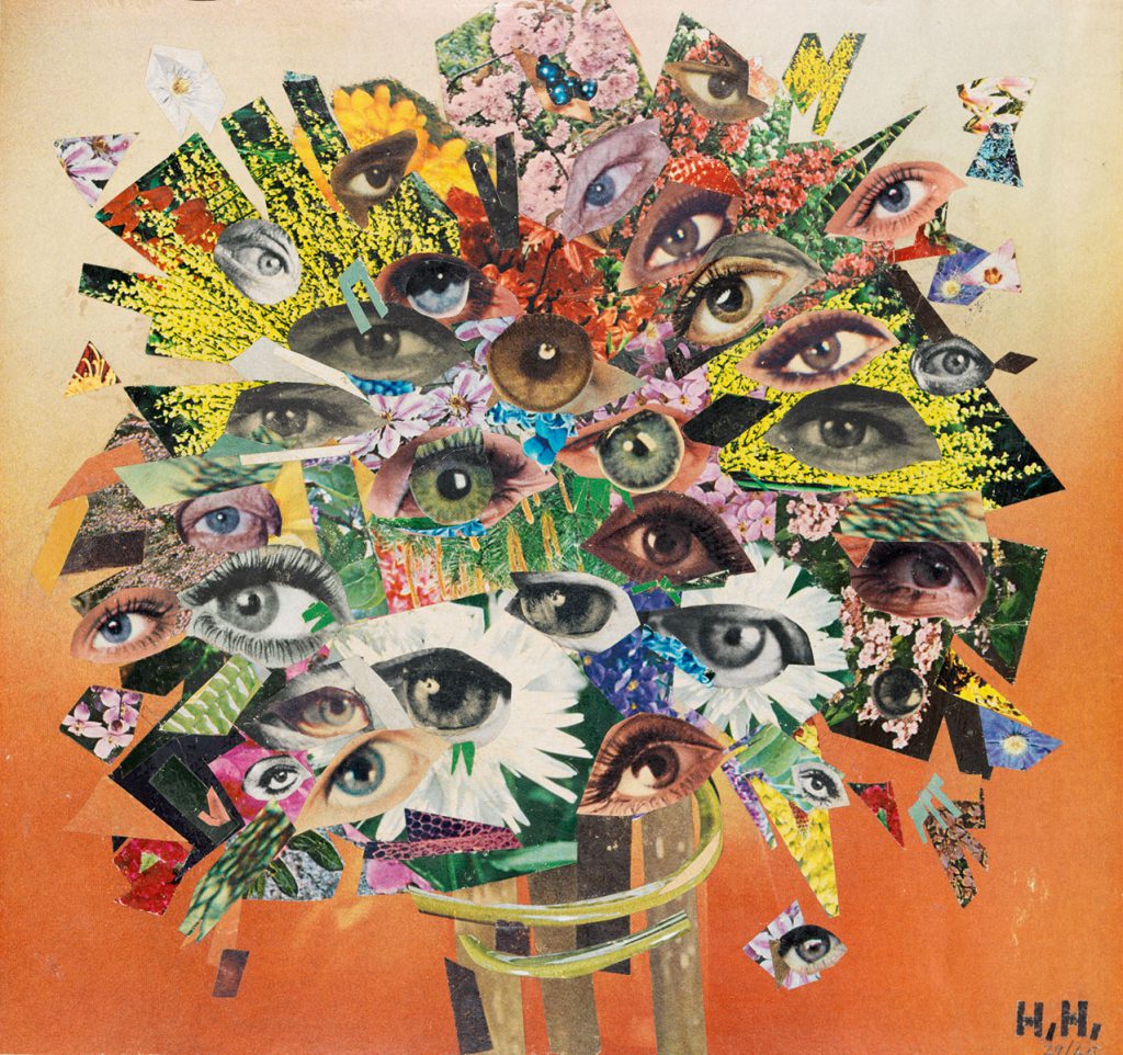 Der Strauß (1929/1965) – A vibrant bouquet of fragmented faces and flowers in a surreal photomontage.