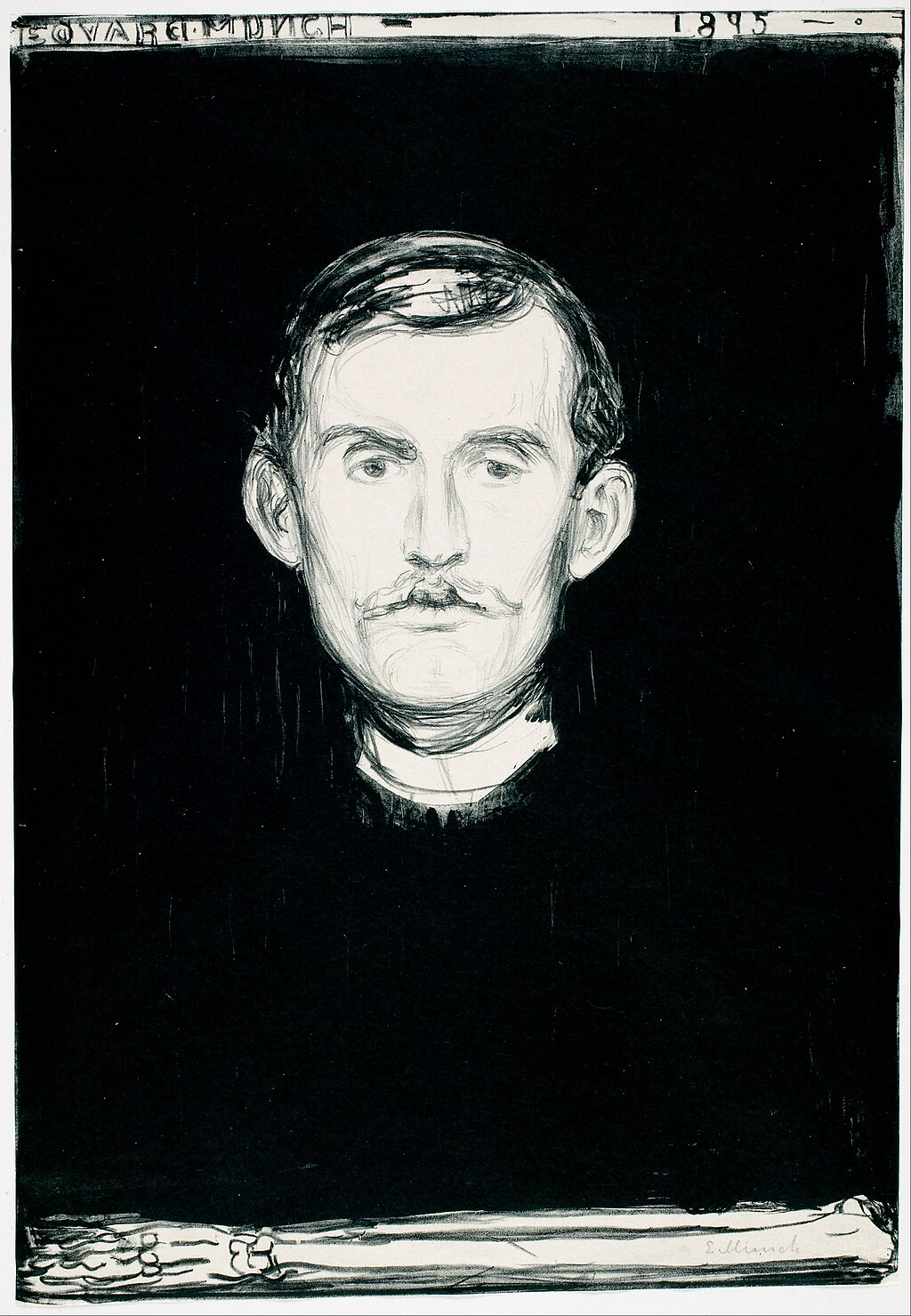 Portrait of Edvard Munch, Norwegian artist and pioneer of Expressionism.