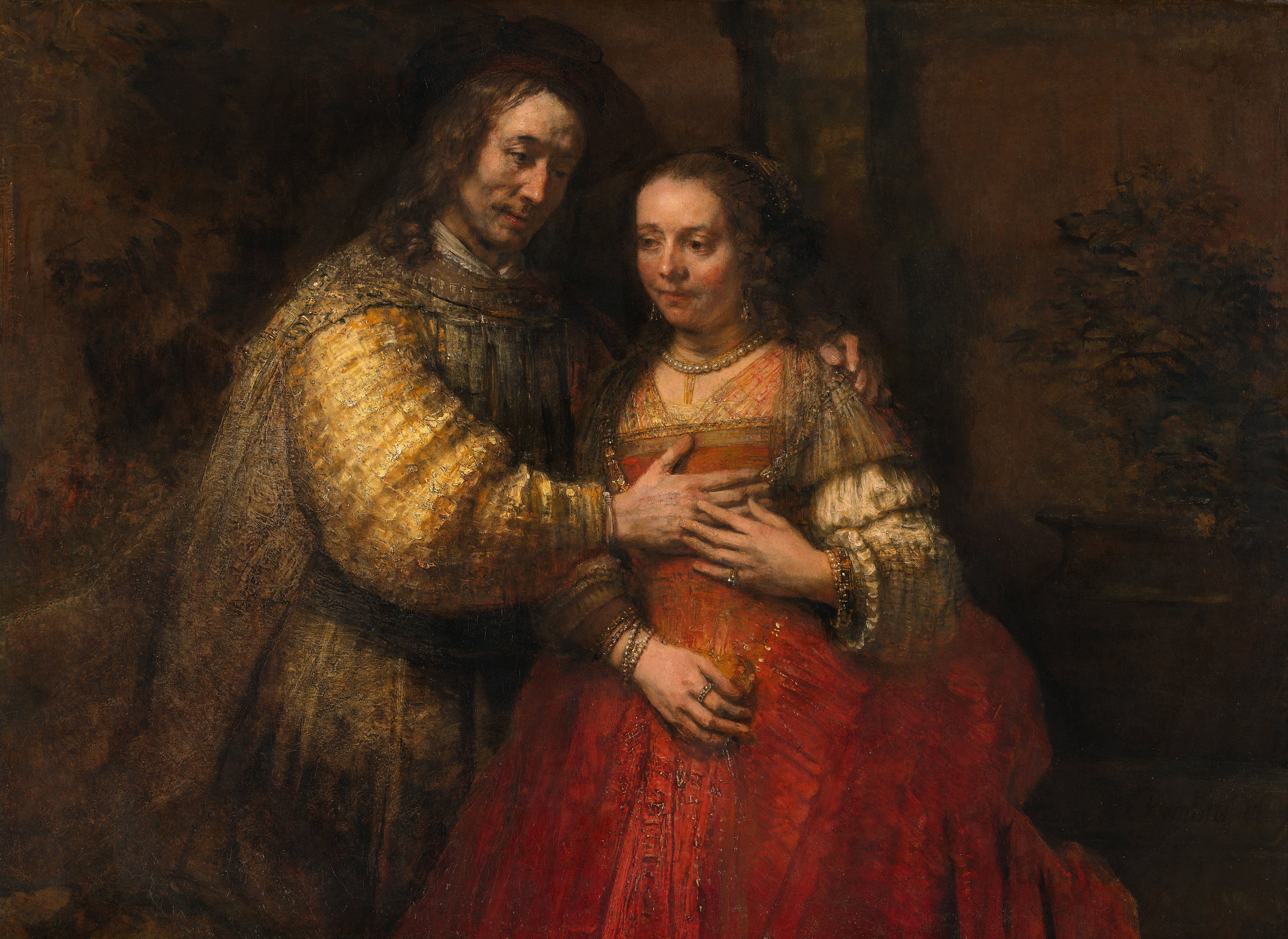 The Jewish Bride, a tender and timeless portrayal of love through gesture and light.