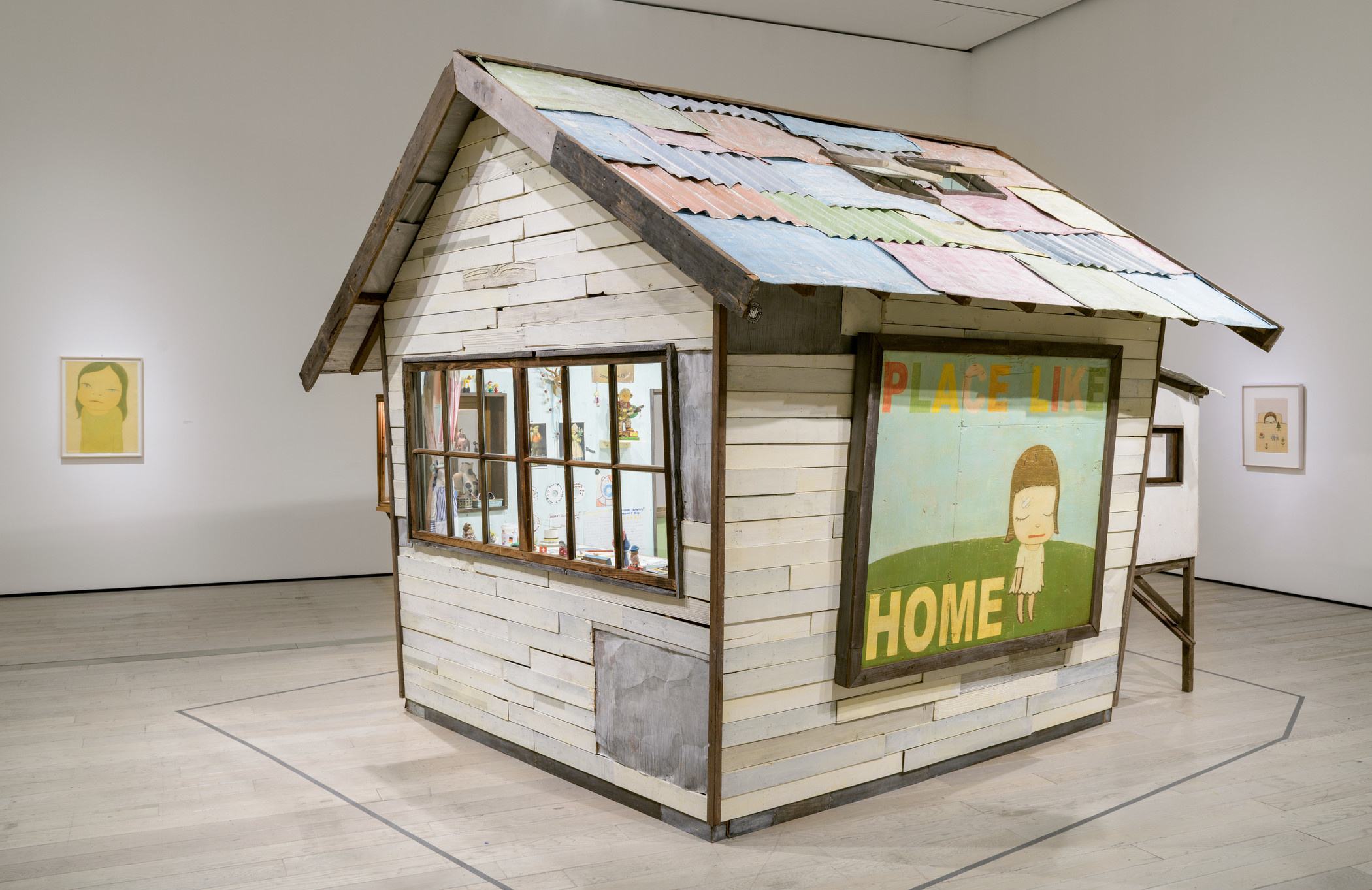 My Drawing Room 2008, Bedroom Included by Yoshitomo Nara, installation at Guggenheim Museum Bilbao.