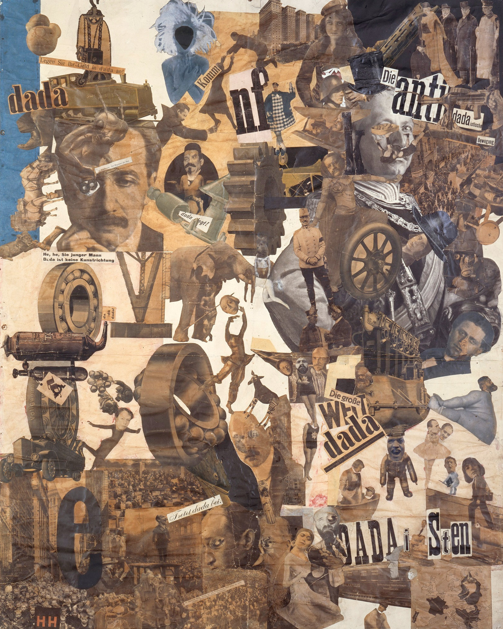 Hannah Höch’s groundbreaking photomontage 'Cut with the Kitchen Knife Dada through the Beer-Belly of the Weimar Republic' (1919) slices through patriarchy and politics with a chaotic swirl of mass media imagery and feminist critique.