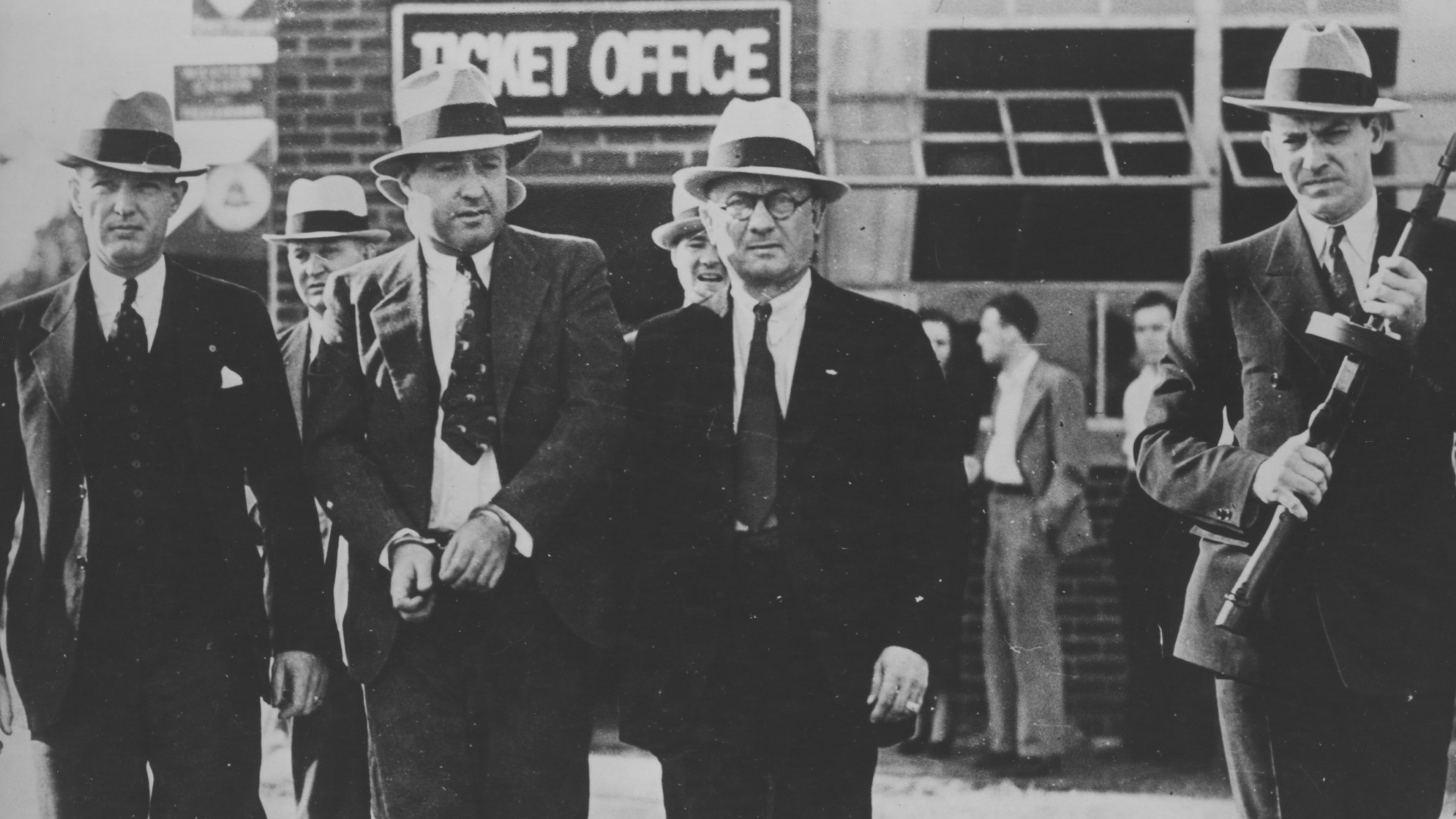 Vintage photo of early FBI agents