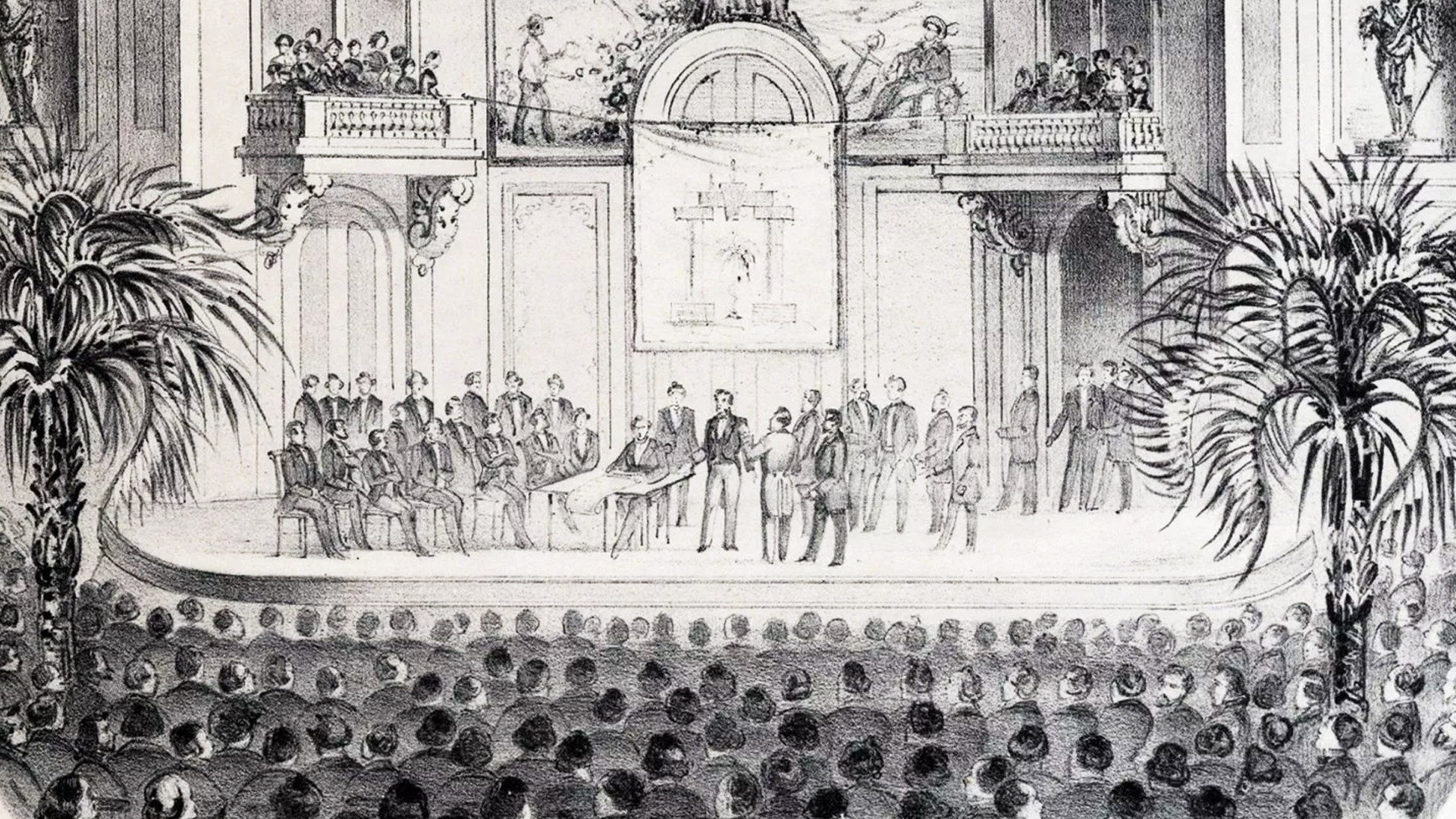 South Carolina’s secession convention in Charleston votes to leave the United States, setting the nation on a path toward civil war.
