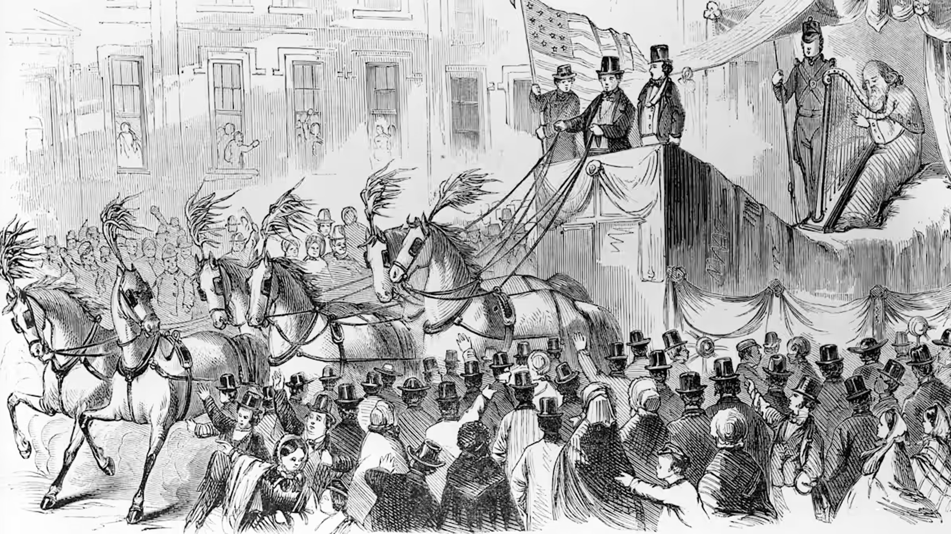 A festive early St. Patrick’s Day parade in the Spanish colonial settlement of St. Augustine, Florida.