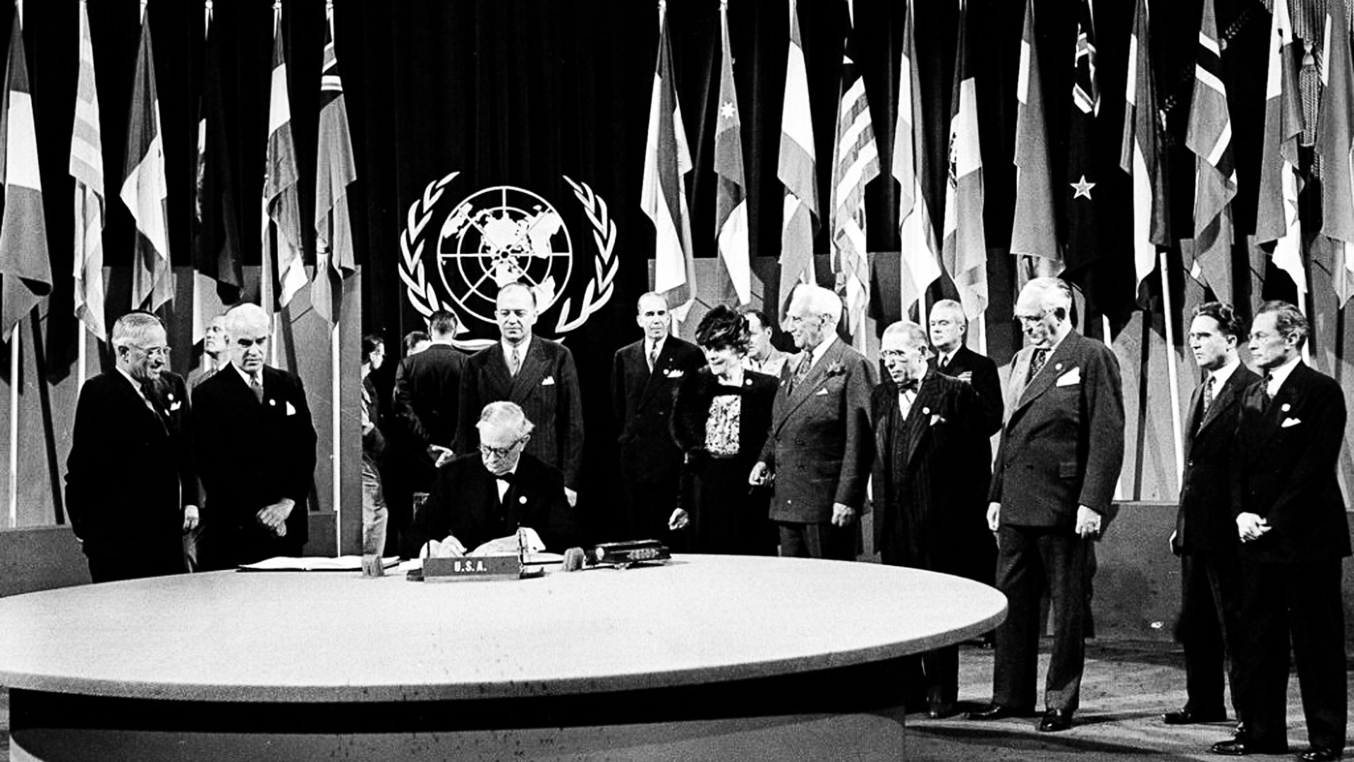 United Nations Charter with official UN emblem