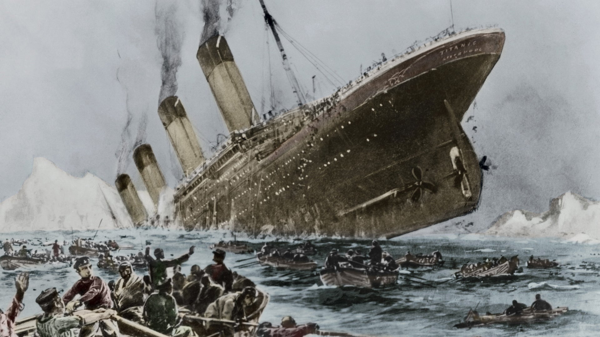 RMS Titanic sailing on its maiden voyage before its tragic sinking