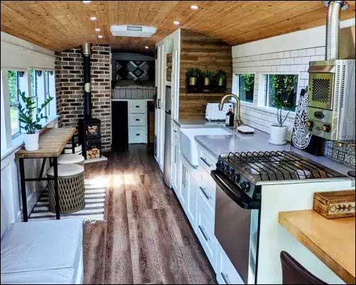 living in a school bus