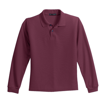 Port Authority® Youth Silk Touch™ Long Sleeve Polo