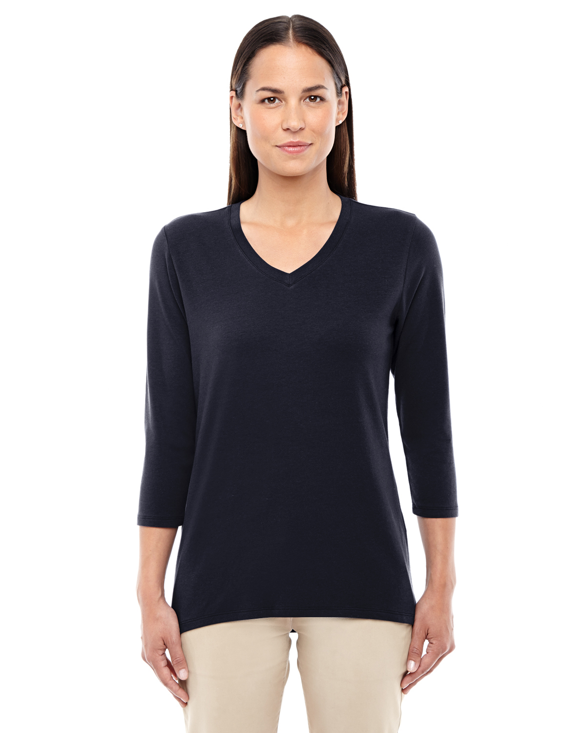 Devon & Jones Ladies' Perfect Fit™ Bracelet-Length V-Neck Top