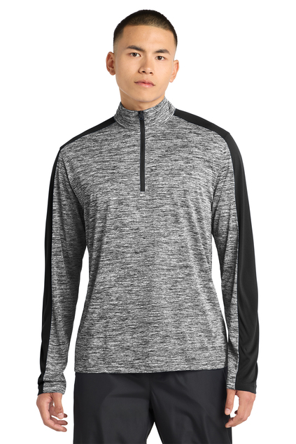 Sport-Tek® PosiCharge® Electric Heather Colorblock 1/4-Zip Pullover