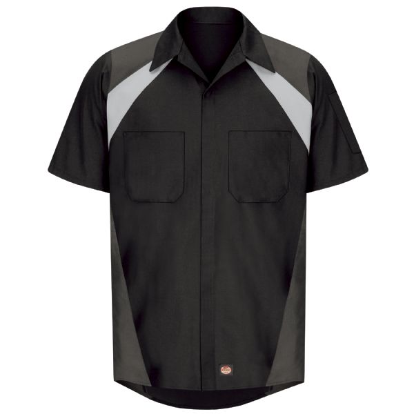 Red Kap® Men's Short Sleeve Tri-Color Shop Shirt