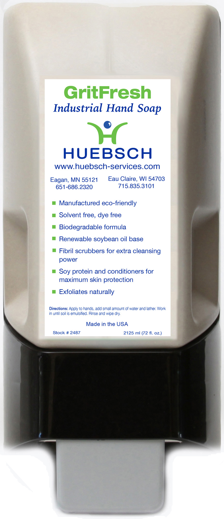 GritFresh Industrial Hand Soap 2125 ml (Single) sanitizer, hand sanitizer HuebschDirect