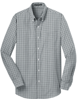 Port Authority® Long Sleeve Gingham Easy Care Shirt