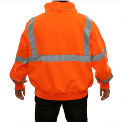 PIP® Reflective Apparel™ ANSI Type R Class 3 Full Zip Sweatshirt with Removable Hood