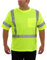 PIP® Reflective Apparel™ ANSI Type R Class 3 Short Sleeve Moisture Wicking T-Shirt with UPF 35 Sun Protection