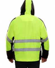 PIP® Reflective Apparel™ ANSI Type R Class 2 Lined Windbreaker with Black Accents