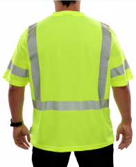 PIP® Reflective Apparel™ TALL ANSI Type R Class 2 Short Sleeve Moisture Wicking T-Shirt with 3M™ Scotchlite™ Comfort Trim and UP