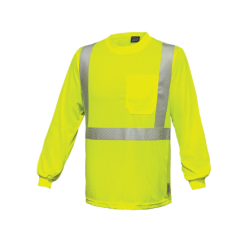 PIP® Reflective Apparel™ ANSI Type R Class 2 Long Sleeve Moisture Wicking T-Shirt with 3M™ Scotchlite™ Comfort Trim and UPF 35 S