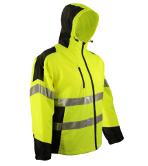 PIP® Reflective Apparel™ ANSI Type R Class 2 Lined Windbreaker with Black Accents