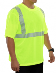 PIP® Reflective Apparel™ ANSI Type R Class 2 Short Sleeve Moisture Wicking T-Shirt with 3M™ Scotchlite™ Comfort Trim and UPF 35 