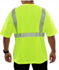 PIP® Reflective Apparel™ ANSI Type R Class 2 Short Sleeve Moisture Wicking T-Shirt with 3M™ Scotchlite™ Comfort Trim and UPF 35 