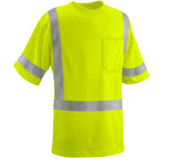 PIP® Reflective Apparel™ ANSI Type R Class 3 Short Sleeve Moisture Wicking T-Shirt with UPF 35 Sun Protection