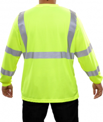 PIP® Reflective Apparel™ TALL ANSI Type R Class 3 Long Sleeve Moisture Wicking T-Shirt with UPF 35 Sun Protection