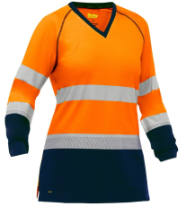 PIP® Bisley® ANSI Type R Class 3 Women's Long Sleeve Shirt with Navy Bottom