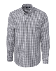 Cutter & Buck Easy Care Stretch Gingham Mens Long Sleeve Dress Shirt